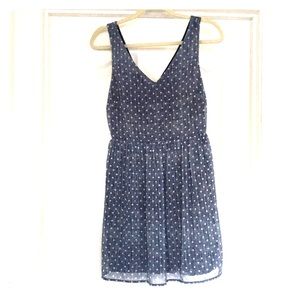 Blue Polka Dot Party Dress